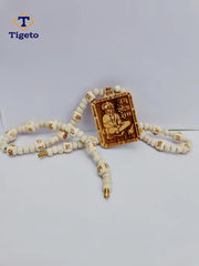 Hanuman Chalisa Yantra Wooden Pendant Mala